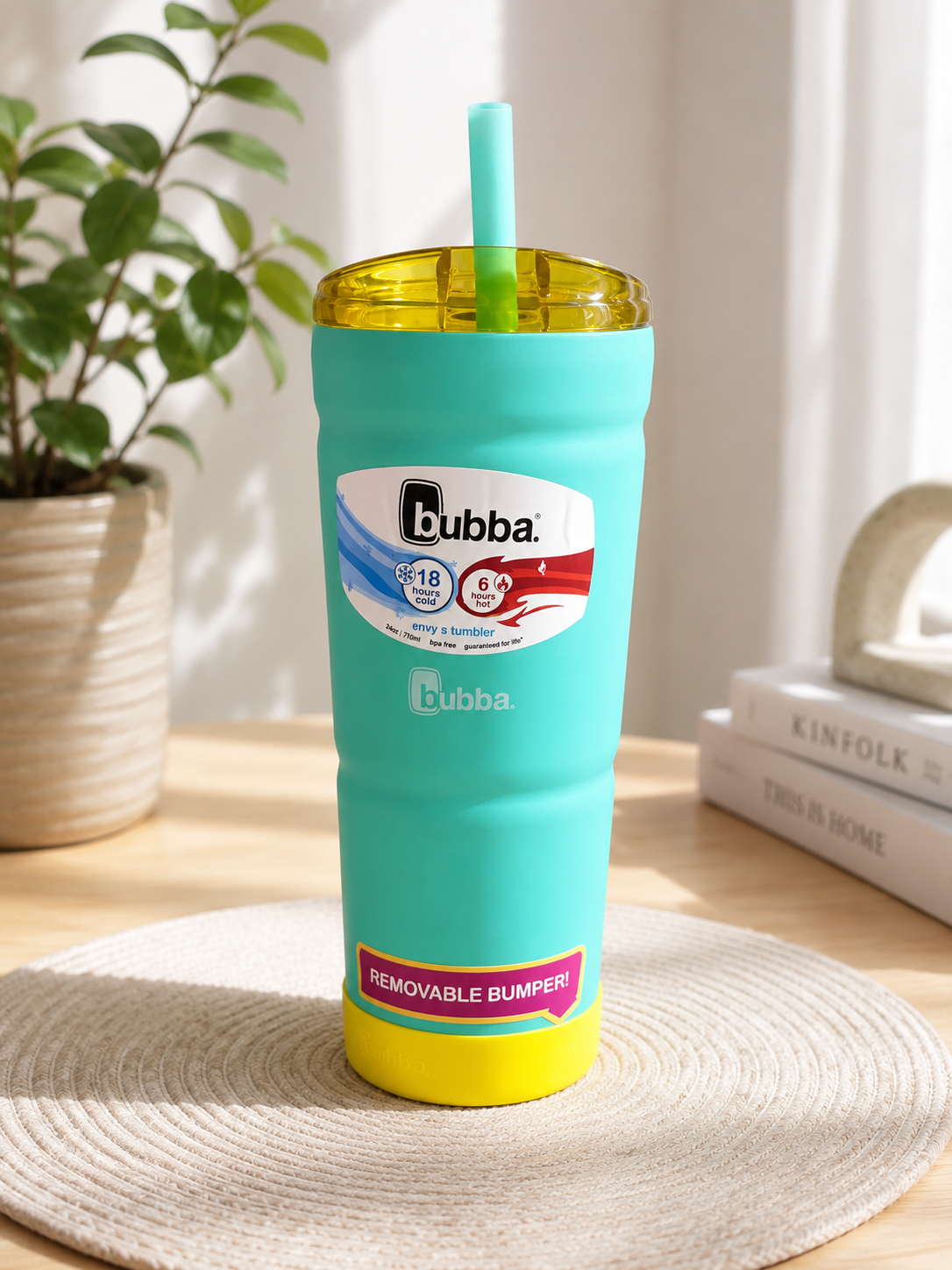 vaso bubba 24 0z con tapa y pajilla
